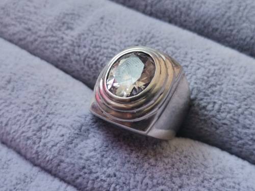 Discount!! Silver Solitaire Ring