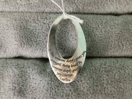 Beautiful Quote Silver Pendant