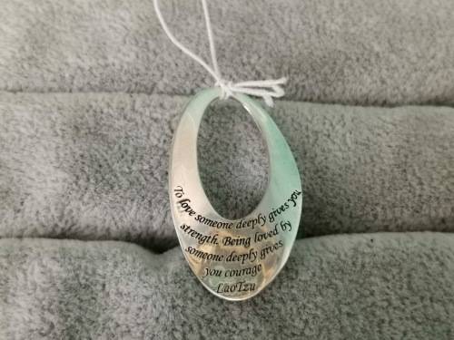 Beautiful Quote Silver Pendant