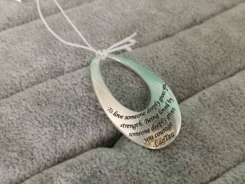 Beautiful Quote Silver Pendant