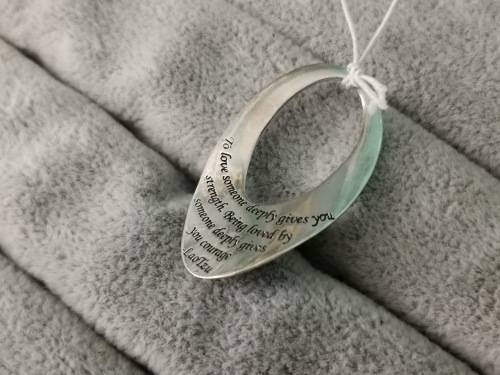 Beautiful Quote Silver Pendant