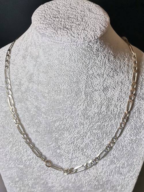 DISCOUNT!!! Big Silver Figaro Chain