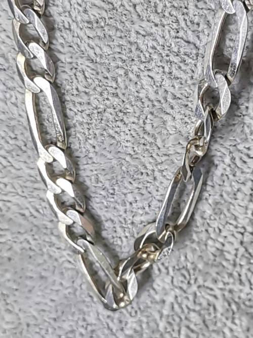 DISCOUNT!!! Big Silver Figaro Chain
