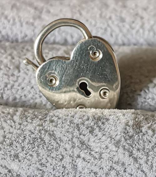 Silver Heart Padlock Pendant