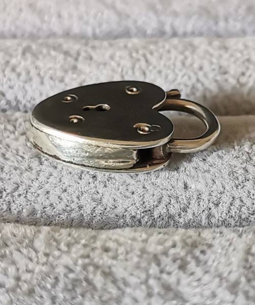 Silver Heart Padlock Pendant