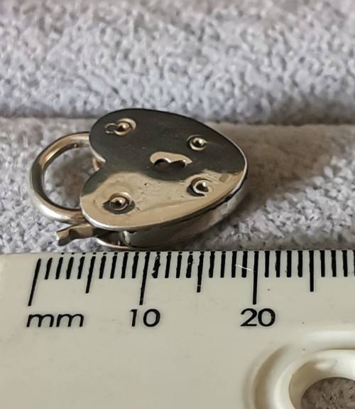 Silver Heart Padlock Pendant