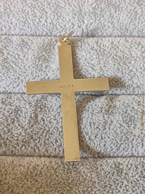 Big Silver Cross Pendant