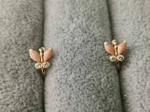 14ct Gold Butterfly Earrings