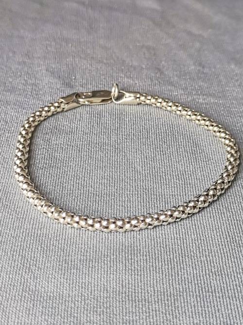 Silver Popcorn Bracelet