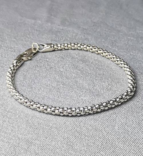 Silver Popcorn Bracelet