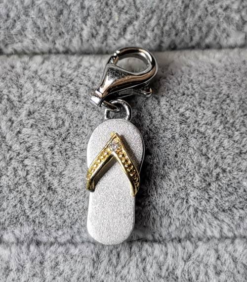 Silver Flip-Flop Charm