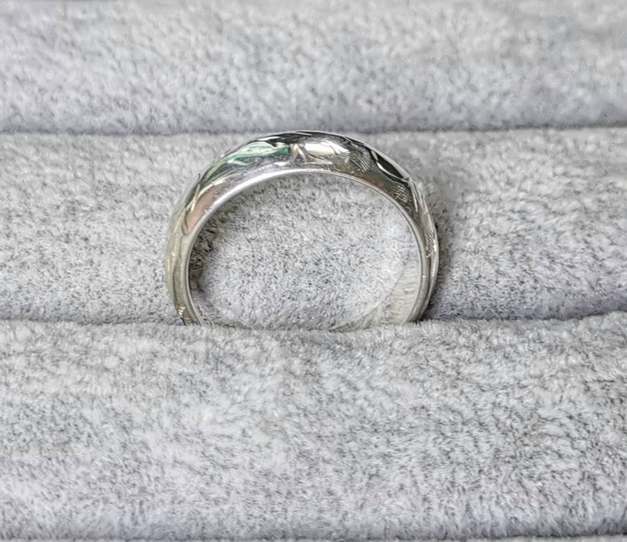 Detailed Silver Ring
