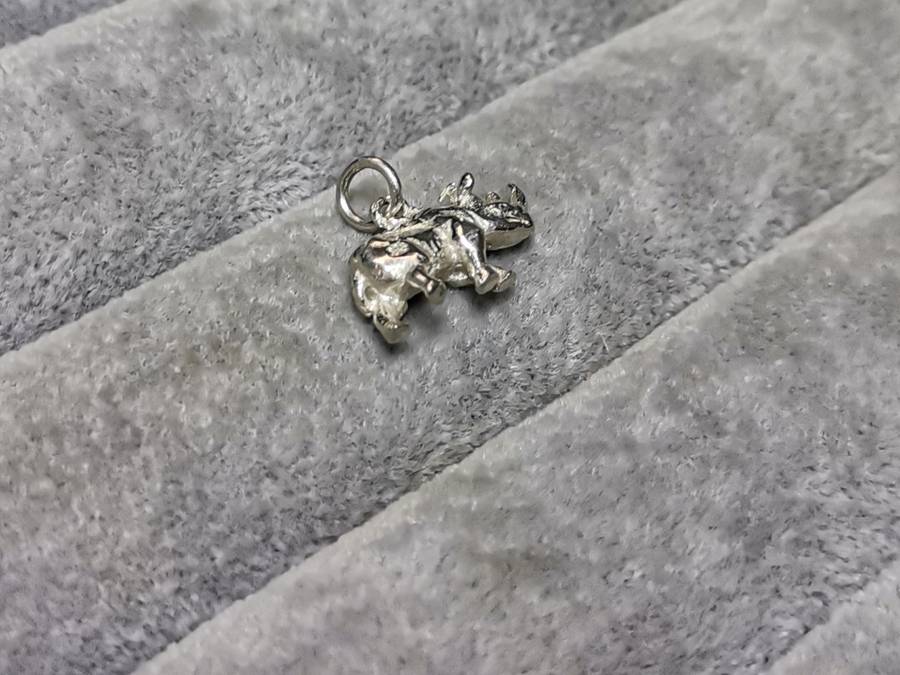 Silver Rhino Pendant