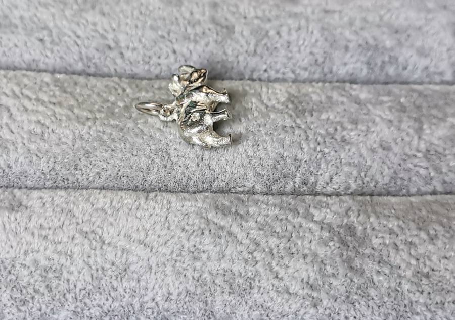 Silver Rhino Pendant