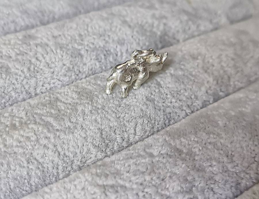 Silver Rhino Pendant