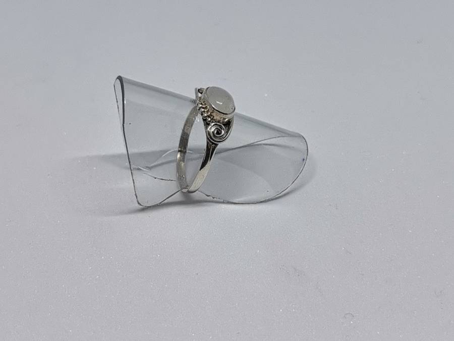 Silver Moonstone Ring