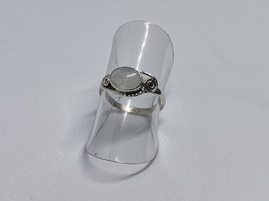 Silver Moonstone Ring