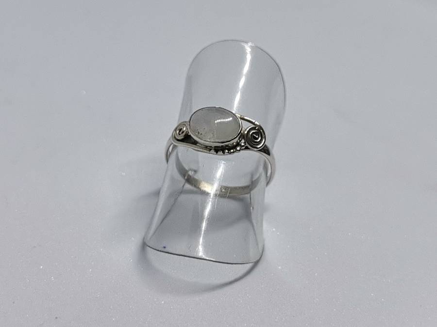 Silver Moonstone Ring