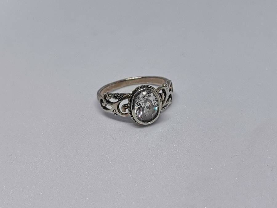 Detailed silver ring