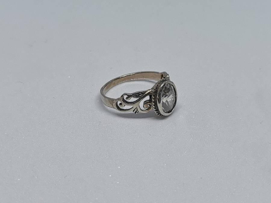 Detailed silver ring
