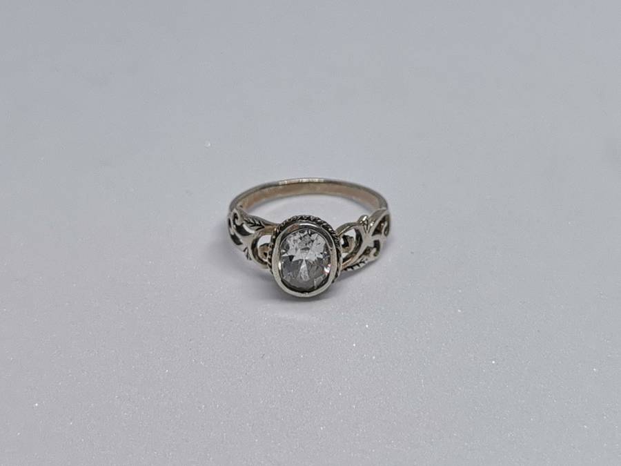Detailed silver ring