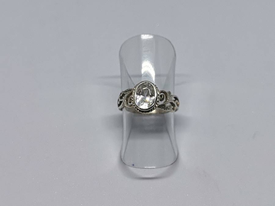Detailed silver ring