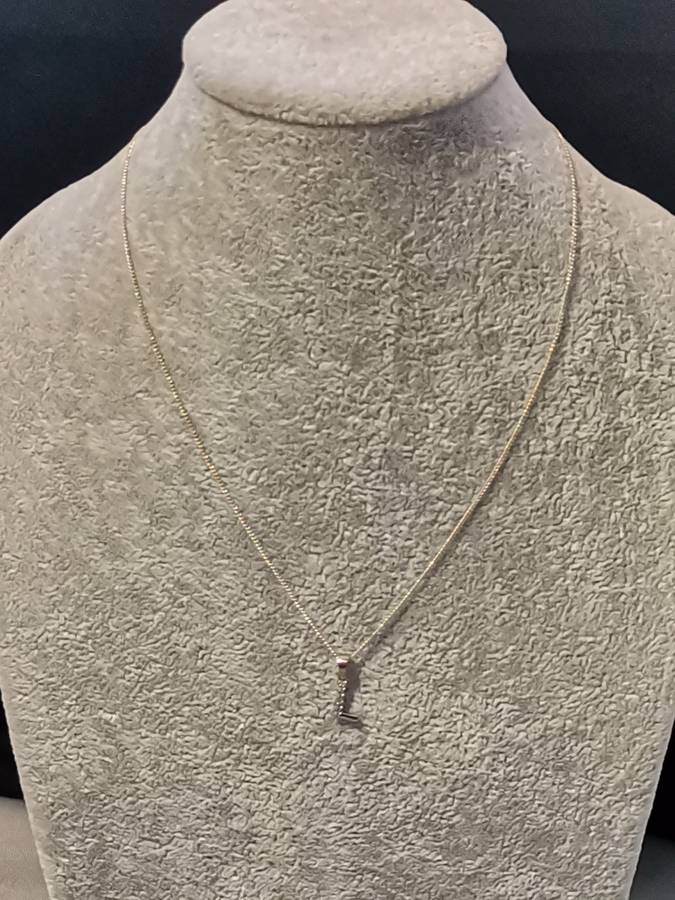 Silver `L` Necklace