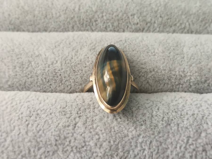 9ct Gold Tiger-Eye Ring
