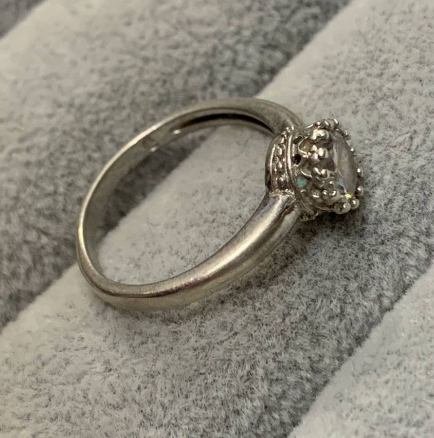 Silver Solitaire Ring