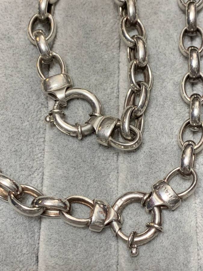 Silver Chain and Bracelet Set