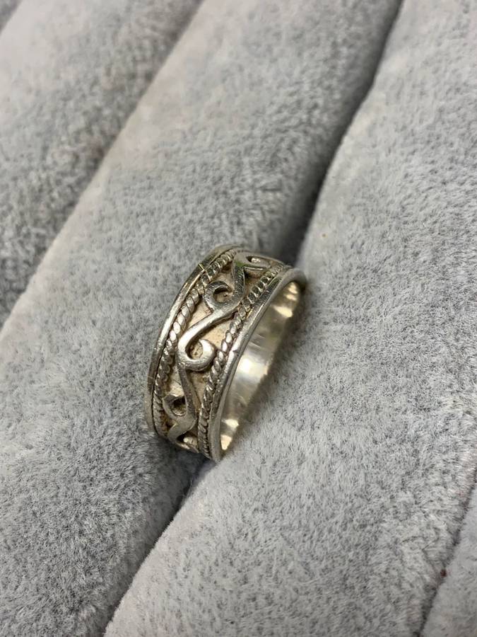 Patterned Silver Ring