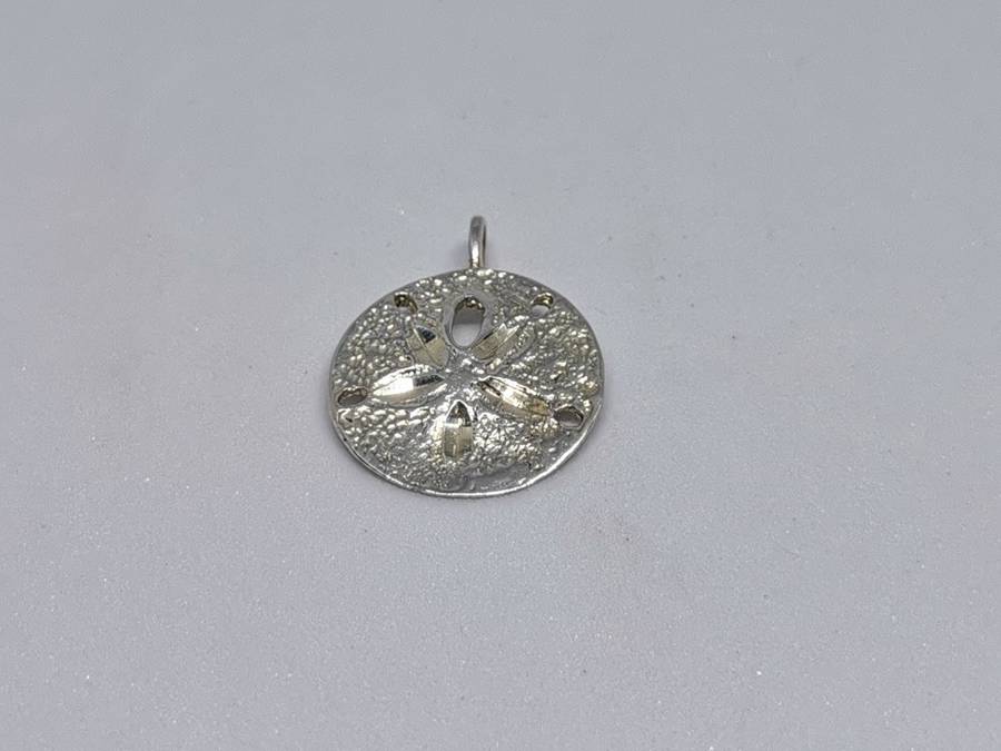 Silver Pansy Shell Pendant