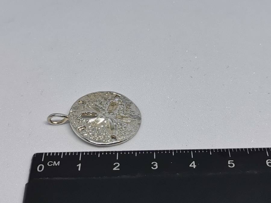 Silver Pansy Shell Pendant