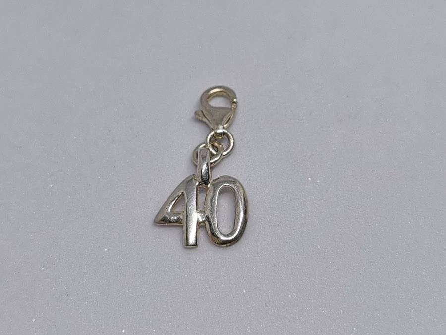 *R1 Auction* Silver 40th Birthday Charm