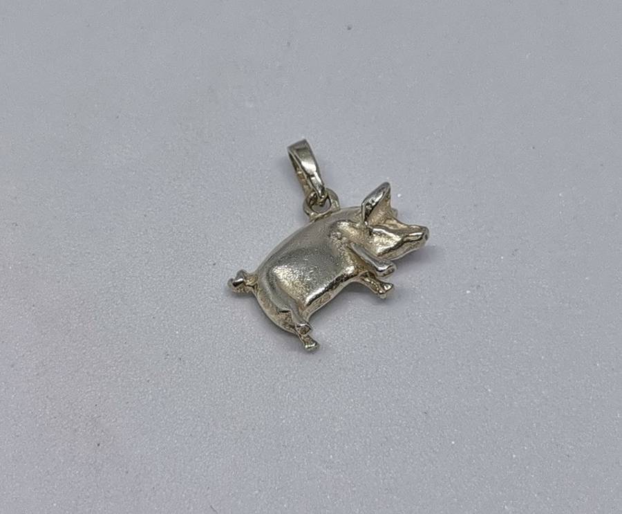 Silver Pig Pendant