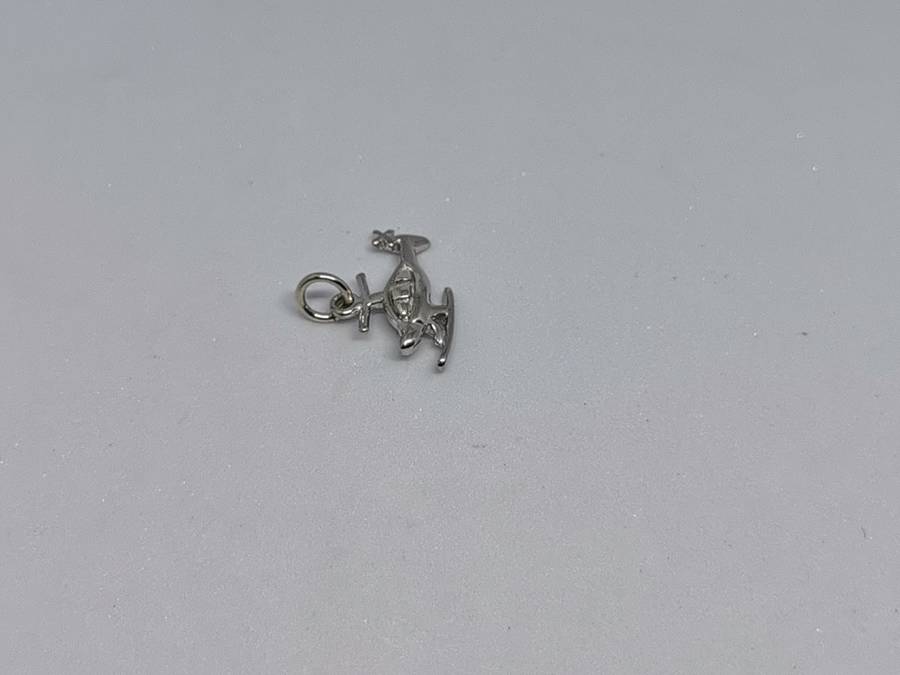 Silver Helicopter Charm