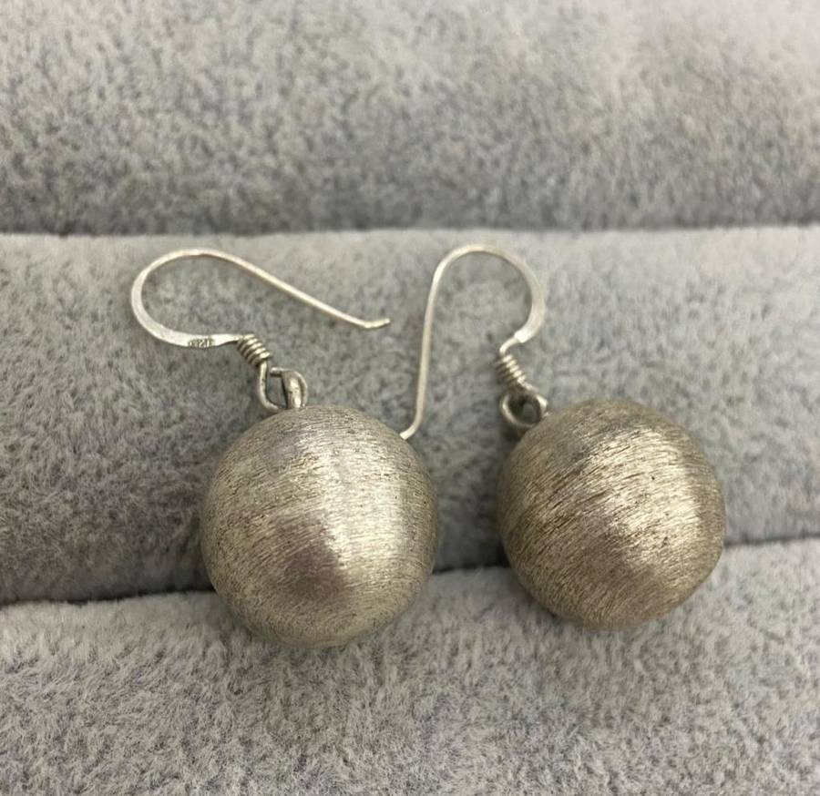 Silver Ball Earrings