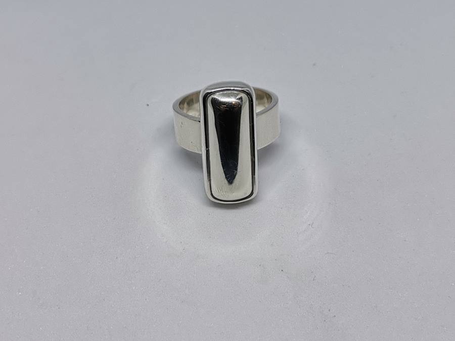 Bulky Silver Bar Ring