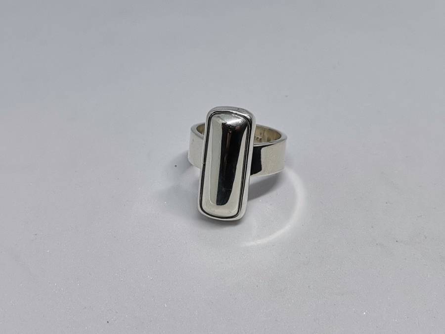 Bulky Silver Bar Ring