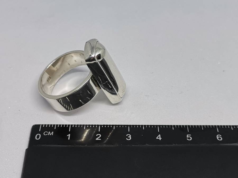 Bulky Silver Bar Ring