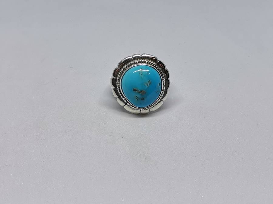 Bulky Silver Turquoise Ring