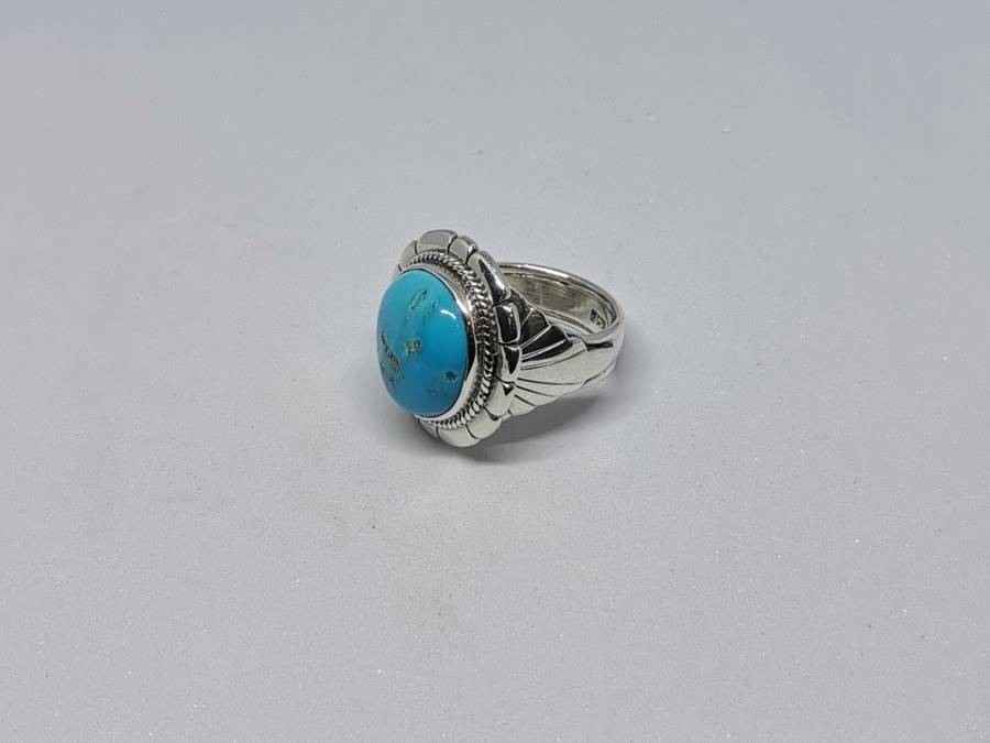 Bulky Silver Turquoise Ring