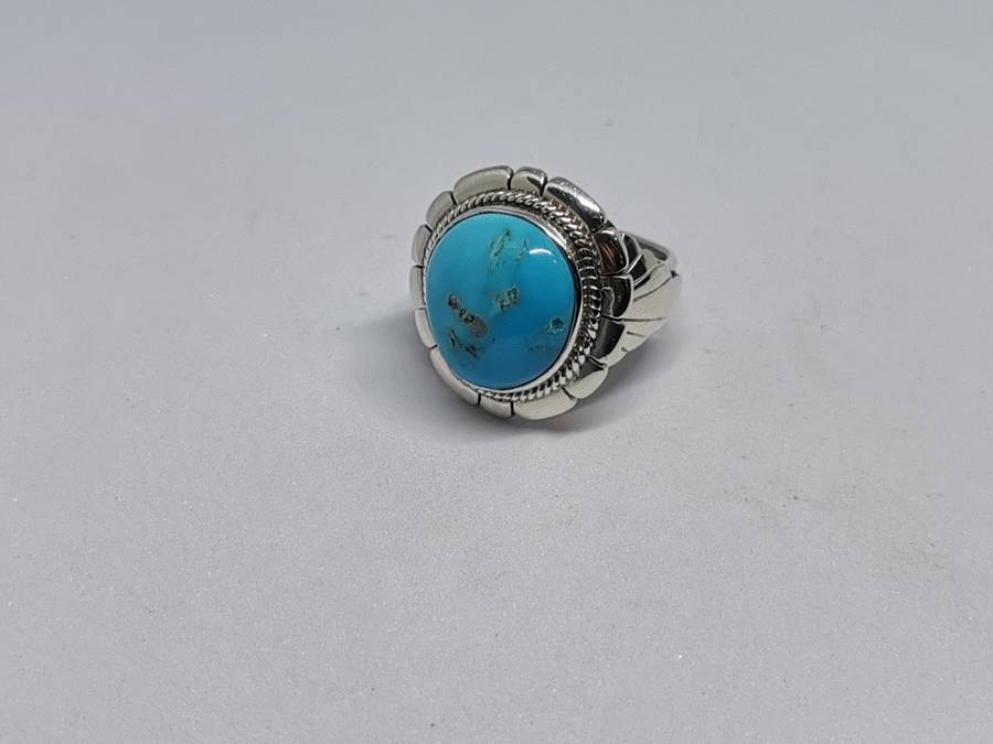 Bulky Silver Turquoise Ring