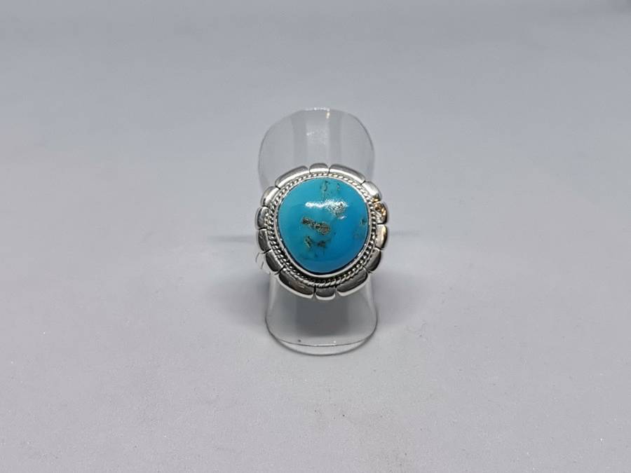 Bulky Silver Turquoise Ring