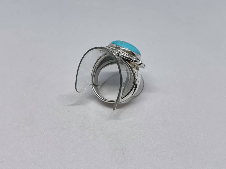 Bulky Silver Turquoise Ring