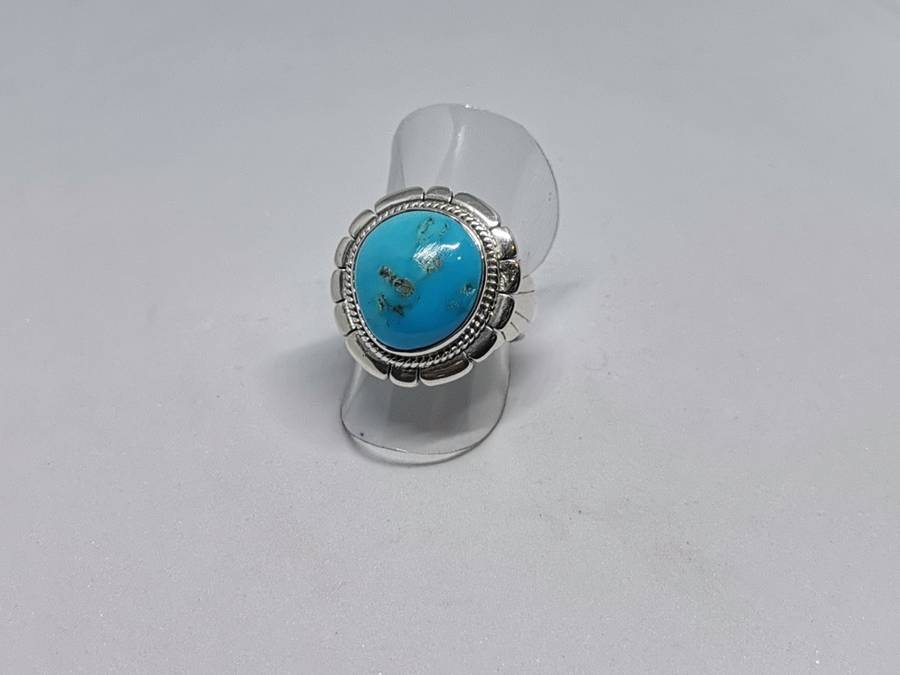 Bulky Silver Turquoise Ring