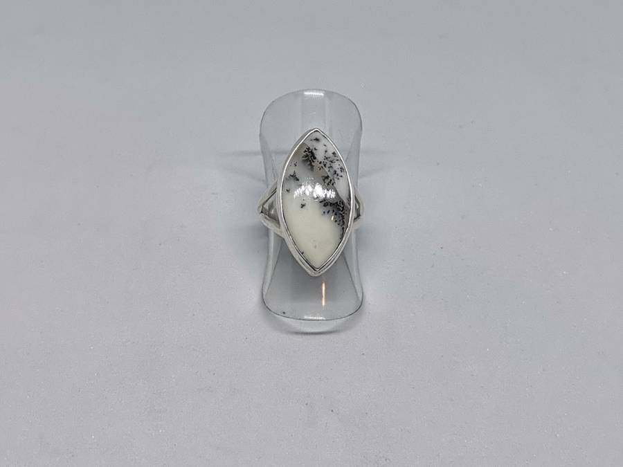 Silver Dentritic Opal Ring