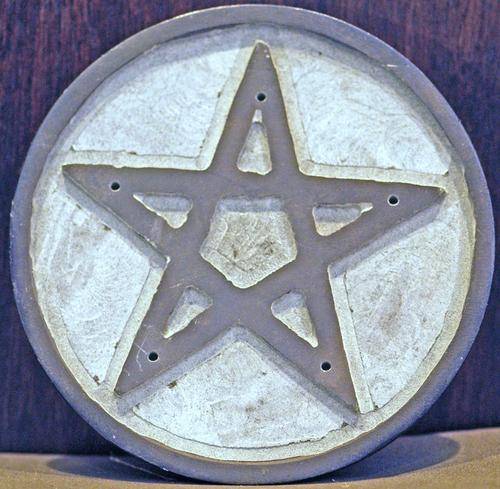 INCENSE HOLDERS & BURNERS - STONE INCENSE BURNER PLATE PENTAGRAM