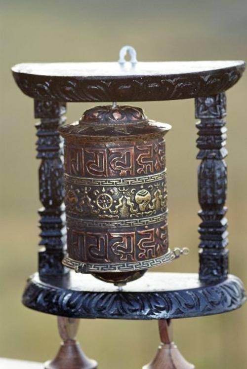 NEPAL - 8' HANGING PRAY WHEEL