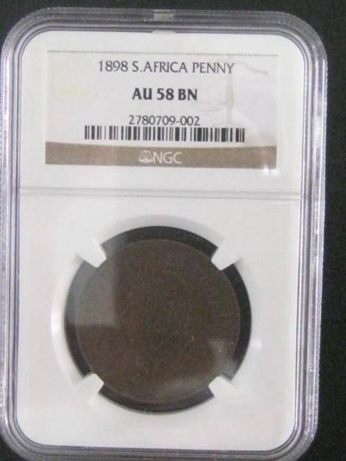** AU58BN 1898 PENNY NGC GRADED **